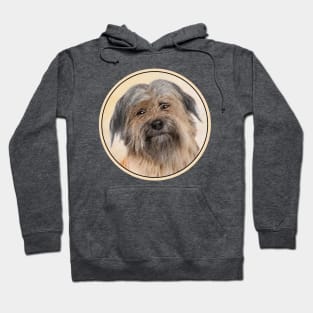 Pyrenean Shepherd Painting - Cute Original Dog Art Hoodie